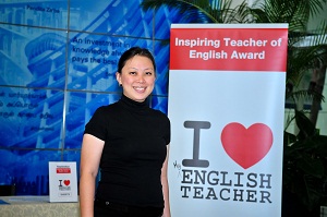 Britney with her English Teacher
