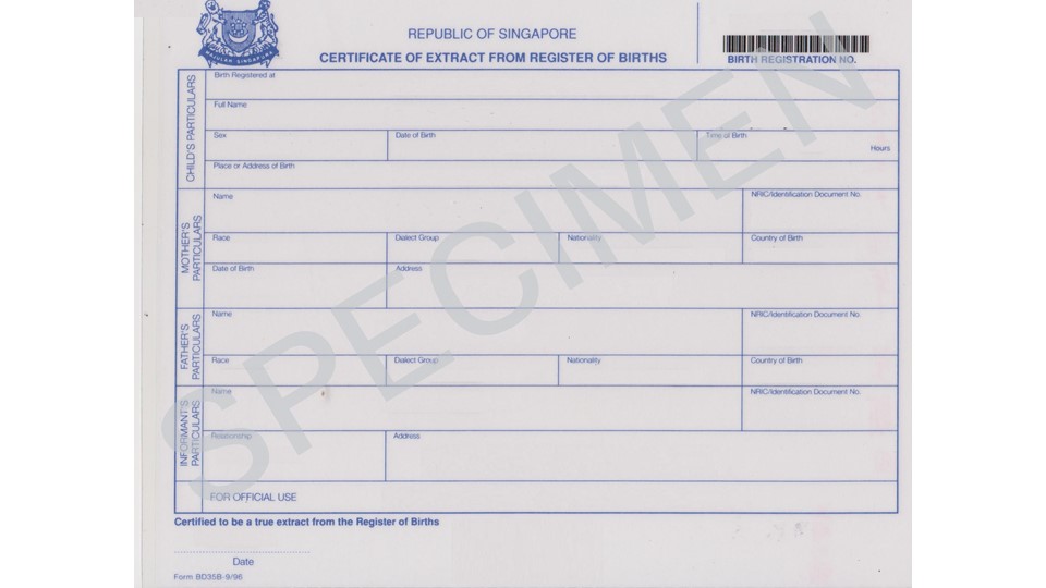birth certificate (colloquially known as po se tsua)