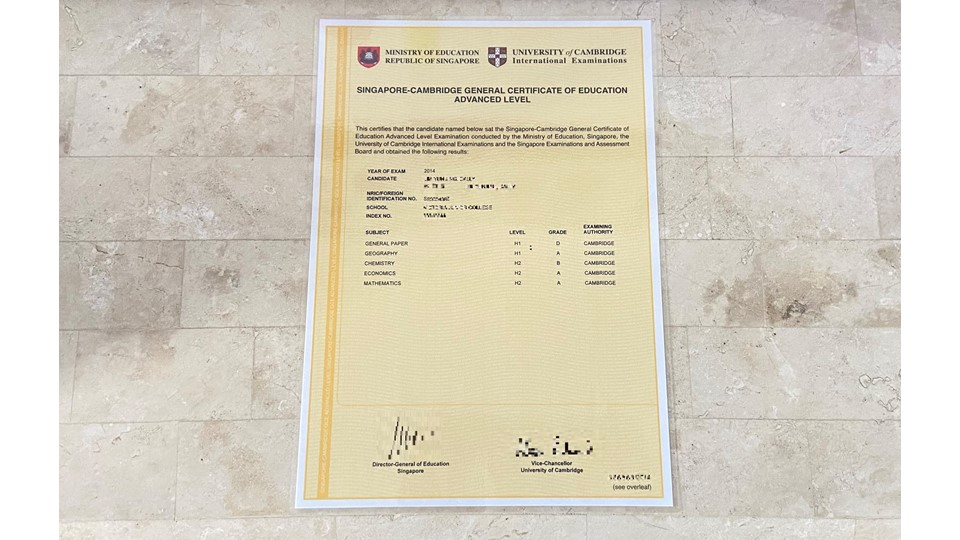 Singapore-Cambridge General Certificate of Education Advanced Level (GCE A-Level)